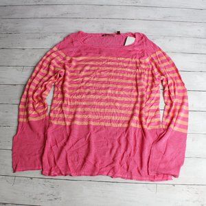 525 American Women's Pullover Sweater Size L Pink Orange